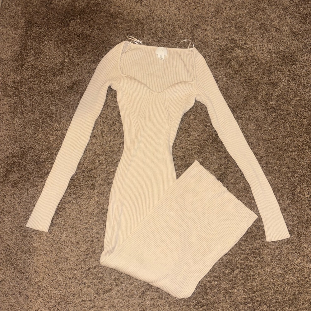 H&M Cream Maxi Dress